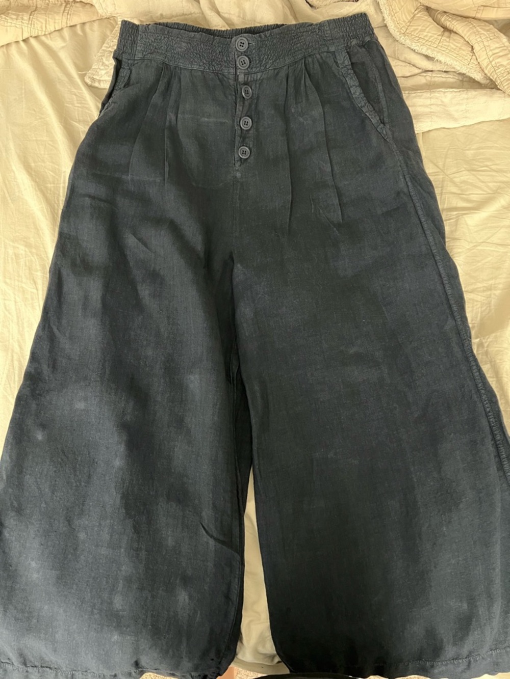 Faherty wide-leg linen pants